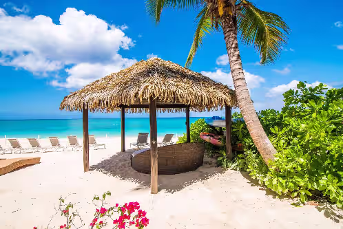 Beach at Seascape Villa: Rare 7 BDR on Seven Mile Beach w/ Cabanas, Private Pool & More