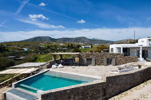 Pool at Rental Villa Paros by the sea