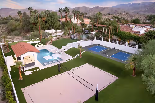 The gorgeous grounds feature amenities for everyone in your group with your choice of pickleball or sand volleyball among