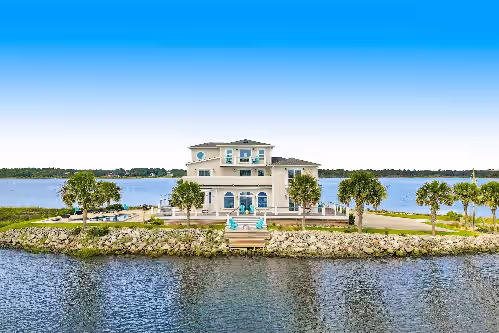 Luxurious private island home with pool, wraparound deck, & firepit, photo 3