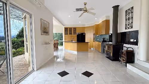 Private kitchen at Buffalo River Retreat