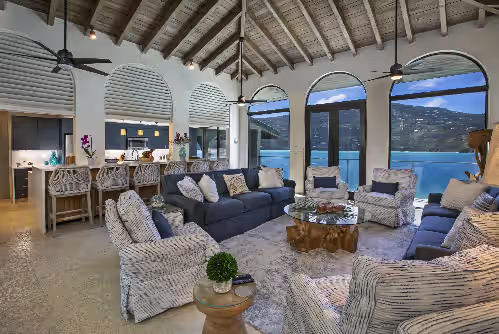 Living area at Villa Ohana