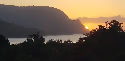 Sunsets and Sunrises provide breathtaking Views from the Home at New Luxury 5BR Hanalei Bay, Lumahai, Bali Hai Pool View