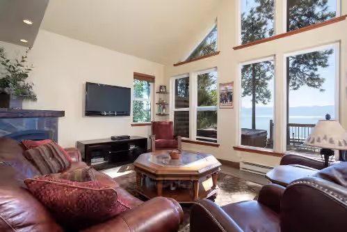 Living area at Flathead Lake Waterfront Dream House