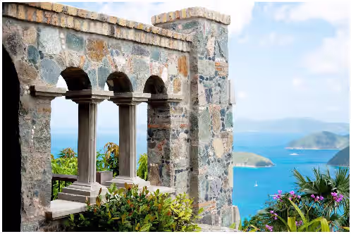 Best views & pool deck on St John just up the hill from Cinnamon Bay Beach, photo 4