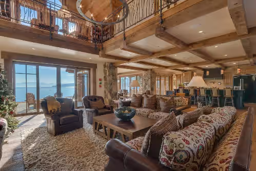 Living area at Stone Crest Estate