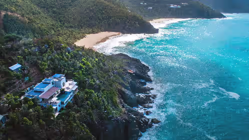 5 bedroom villa with pool in stunning clifftop location next to gorgeous beach