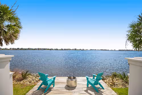 Property grounds at Luxurious private island home with pool, wraparound deck, & firepit