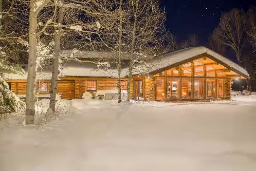 The Sunroom in the Snow at Wildflower Lodge at Jackson Hole -Luxury Home Rental in Wilson, WY