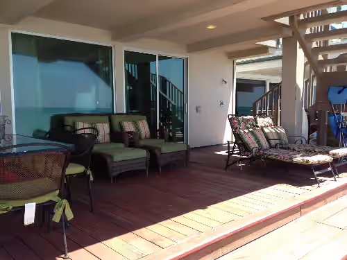 First Floor Deck before Trex at On The Sand In Capistrano Bay