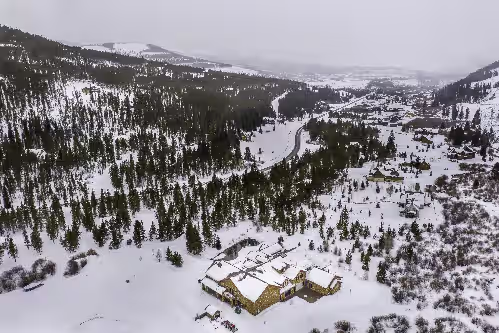 Aerial View of the Alpine Villa at Secluded Luxury Villa 26 guests
