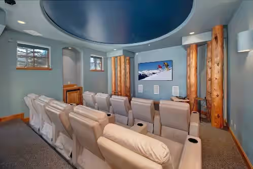 Private Theater Experience - Enjoy your favorite films in a 12-seat theater with smart TV, twinkling star ceilings, and
