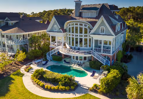 Spectacular Oceanfront Kiawah Home With Pool And Private Boardwalk To Beach