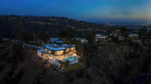 Exterior at Contemporary Modern House with 6 Beds 9 Baths, 10,556 Sq.ft