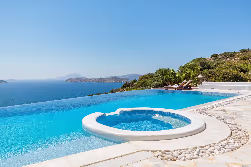Pool at Hidden Gem with infinity pool overlooking 7 Islands,Villa in Hacienda style