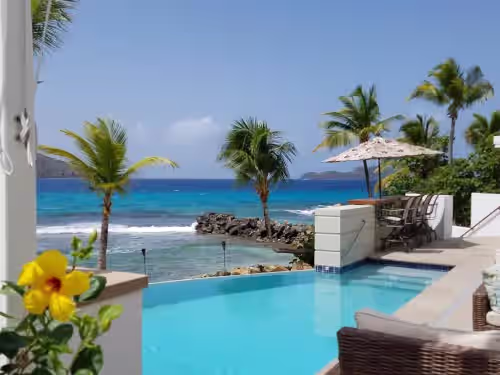 ONE BEACH ROAD; 6 Bedroom, 5 1/2 Bath Beachfront Oasis St Thomas VI