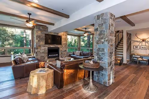 Living area at 9 Bdrm 9 Bath Heavenly Mansion by Heavenly from Tahoe South Vacation Rentals