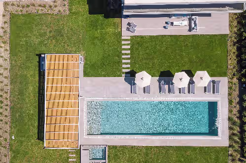 Pool at Miguel Luxury Beachfront Villa with Jacuzzi & Private Beach