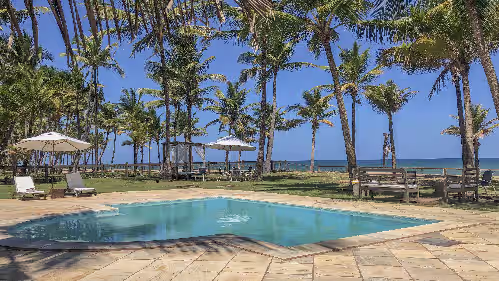 Mansion right on the sand at Busca Vida beach.