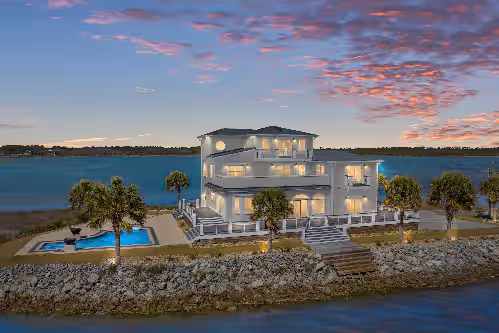 Luxurious private island home with pool, wraparound deck, & firepit, photo 2